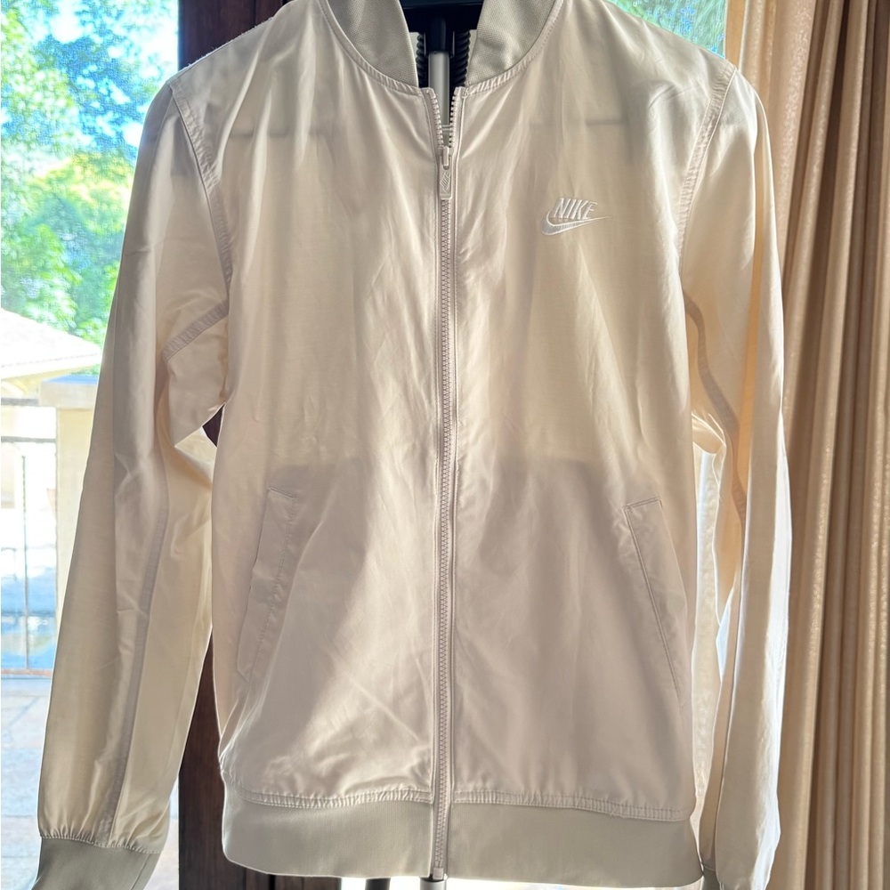 Mens Nike White Zip-Up Jacket size S